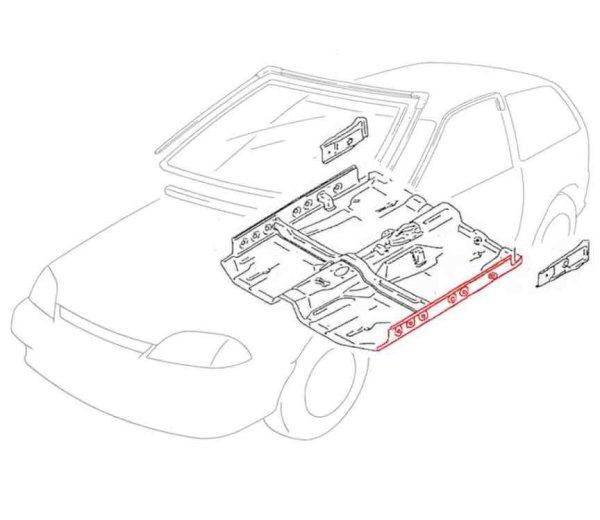 6 küszöb belső bal 3.ajtós 6811061 suzuki *