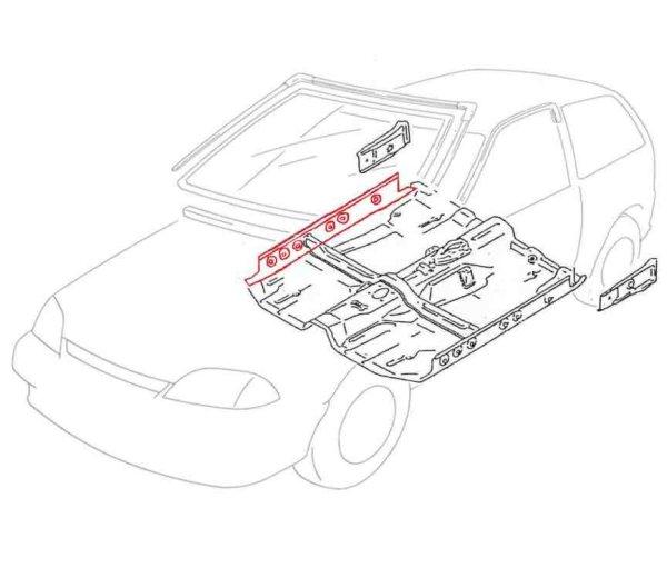 6 küszöb belső jobb 3.ajtós 6811062 suzuki *