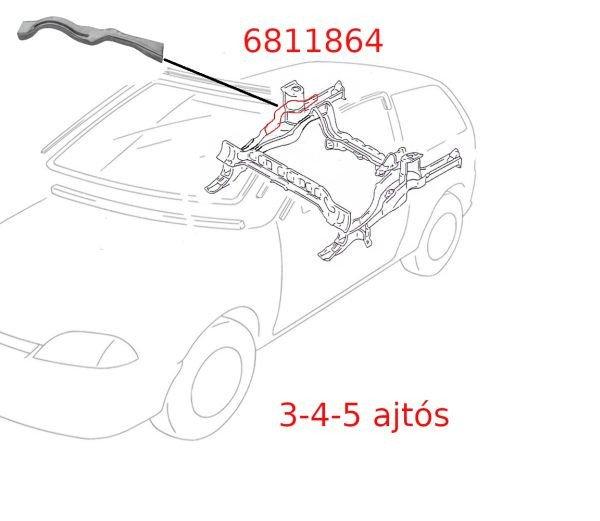 6 lengéscsillapító torony gerenda merevítő pánt jobb 6811864 suzuki