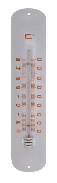 Hőmérő kültéri, fém, fehér, 30x6,5x1cm