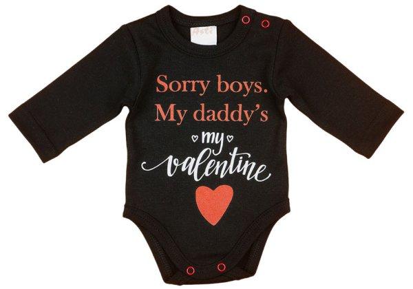 "Sorry boys. My Daddy's my valentine" feliratos valentin napi
baba body fekete