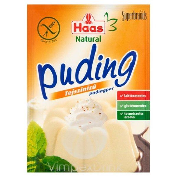 Haas Natural Tejszínízű pudingpor 40g