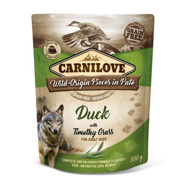 Carnilove Dog tasakos Paté Duck with Timothy Grass - Kacsa mezei komócsinnal
300g HU