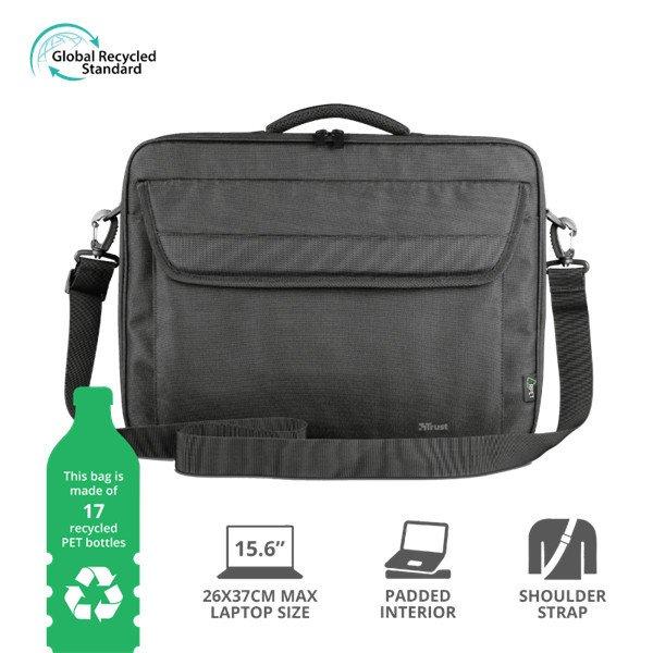 TRUST Notebook táska 24189 (Atlanta Recycled Bag for 15.6" laptops -
black)