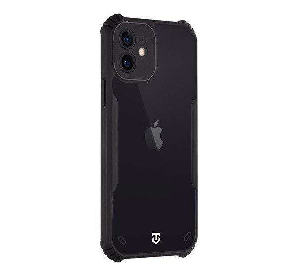 Tactical Quantum Stealth Apple iPhone 12 hátlap tok, átlátszó/fekete