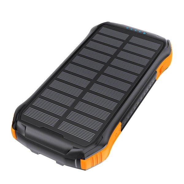 Choetech B659 Solar power bank with inductive charging 2x USB 10000mAh Qi 5W
(black-orange)