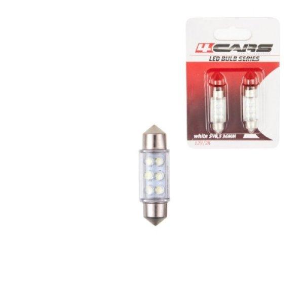 92803 6led szofita fehér 8.5-36mm 2db-os 4cars izzók