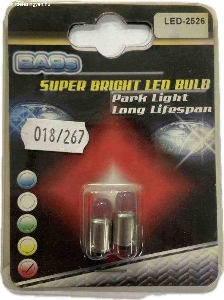 Spl2526 piros led foglalatos ba9s 2db n1460izzók *