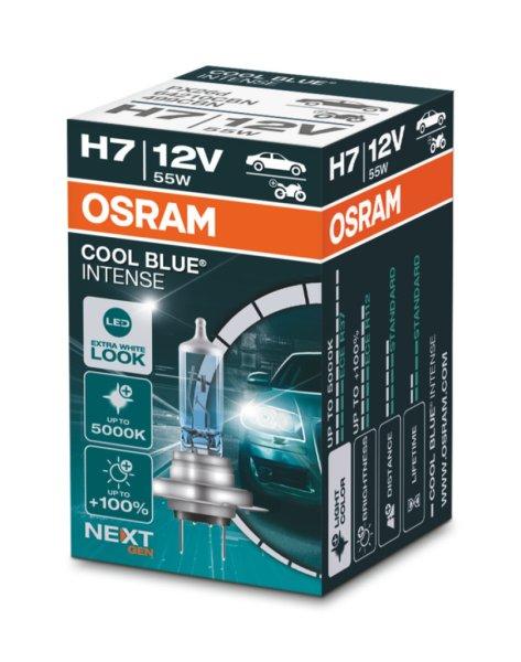 64210cbn-1db osram 12v h7 55w cool blue 5000k izzók