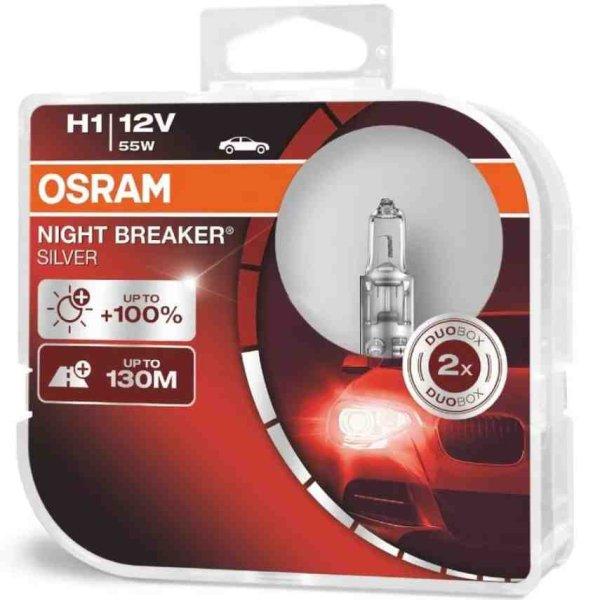 64150nbs-2db osram 12v h1 55w +100% izzók