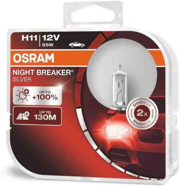 64211nbs-2db osram 12v h11 55w +100% pgj19-2 izzók *