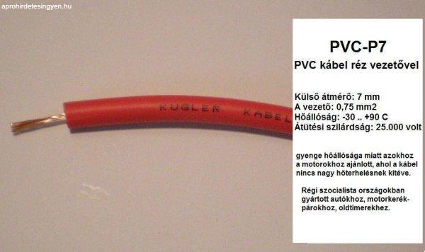 Gyujtókábel méterben5m / tekercs piros / fekete pvc-p7 gyujtókábelek *