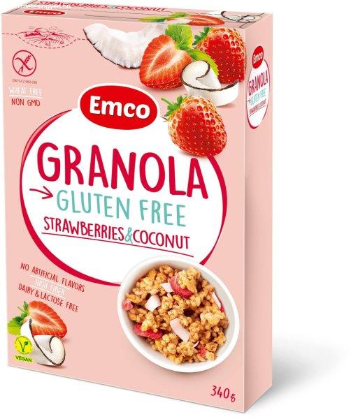 Emco gluténmentes müzli eperrel és kókusszal 340 g