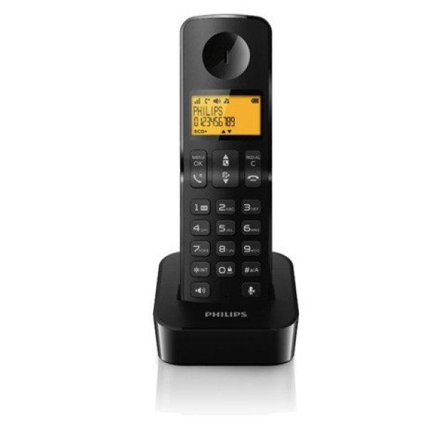 Philips D2601B/53 dect telefon fekete 550mah