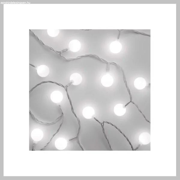 Elemes fehér golyós fényfüzér 10 LED - 1,5 m fehér 96015LIB-101WC