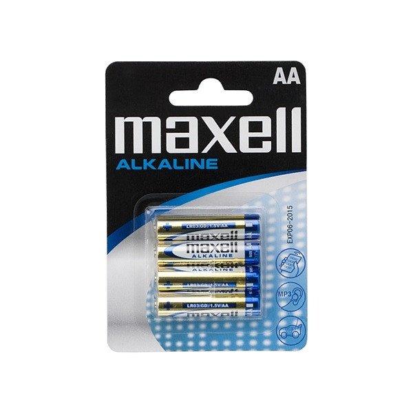 Maxell Elem - Alkáli elem, 4db AA (LR6), 1,5V (no mercury)