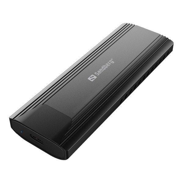 Sandberg Külső SSD Ház - USB 3.2 Case for M.2+NVMe SSD (USB-C; M.2/NVMe;
Max.:2TB, fekete)