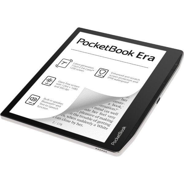 POCKETBOOK e-Reader - PB700 ERA ezüst (7"E Ink Carta1200, Cpu: 1GHz,
16GB,1700mAh, wifi, B, USB-C, kép megvilágítás)