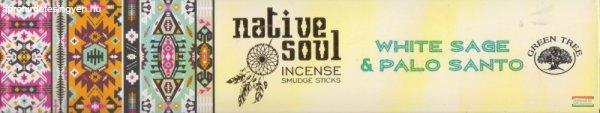 Green Tree Native Soul White Sage Palo Santo / Fehér Zsálya-Palo Santo
füstölő