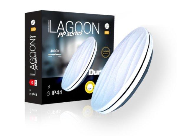 Lagoon PP series Dune 12 W-os ø260 mm kerek natúr fehér mennyezeti lámpa
IP44-es védettségű