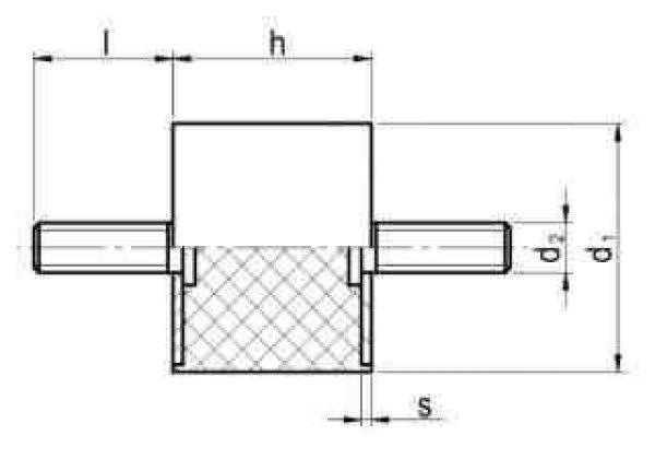 Gumibak univerzális st-1 m5 d20xh20 gufero kétcsavaros egyéb 