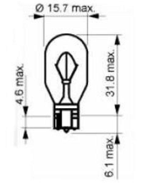 202402 12v w16w 16w long life w2,1x9,5d izzó sct *