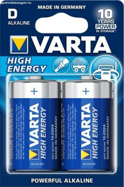 Elem varta high energy kék góliát 2db longlife elektromos