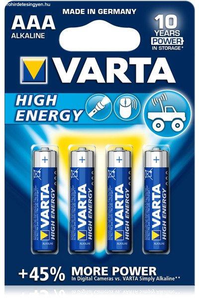 Elem varta high energy kék aaa / mikro 4db longlife elektromos