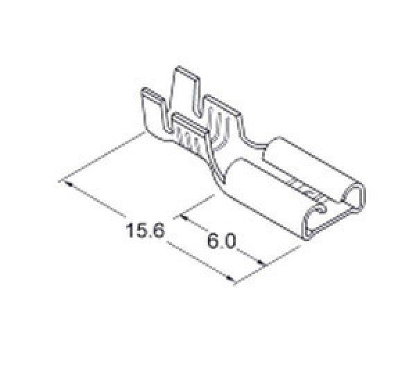 Csúszósaru hüvely, kábelvég (anya) 4,8mm 100db 72189 elektromos