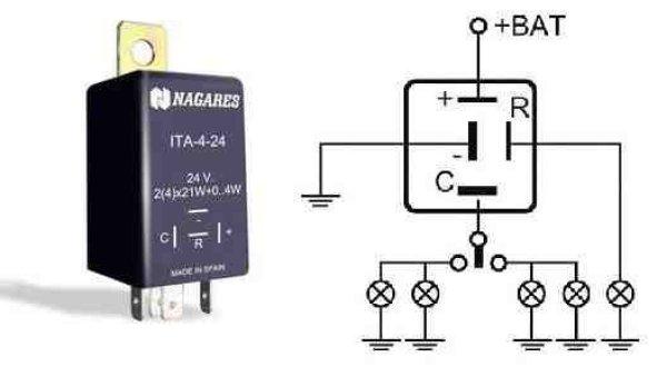 Villogó automata 24v/4 lábú nagares ita/4-24 elektromos 