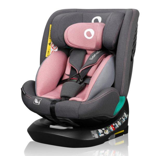 Lionelo Bastiaan One I-Size 360°-ban forgatható ISOFIX gyermekülés (40-150
cm) - Pink Rose