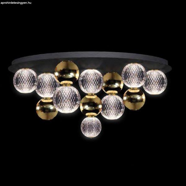 DIAMOND LED CEILING LAMP 32W 3000K, BLACK+GOLD