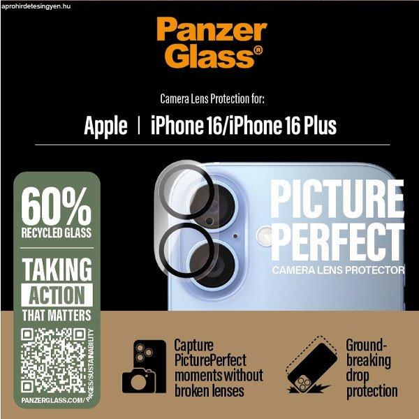 PanzerGlass lencsevédő Hoops Apple iPhone 16/16 Plus, fekete