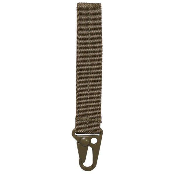 MFH Molle karabiner tépőzárral, coyote