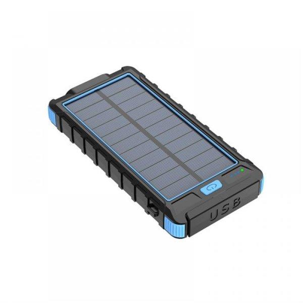 Cellect Solar Power Bank, 10000mAh, Fekete-Kék