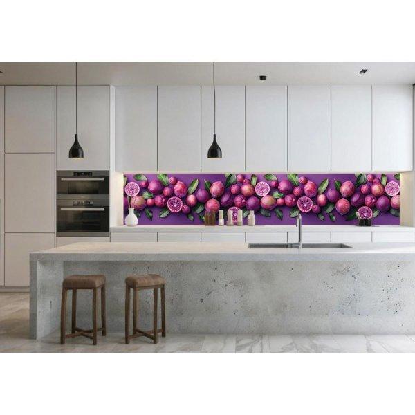 Wallplex PLUS+ falburkoló hőálló konyhapanel Passion Fruit 4 méretben,
vízálló falburkolat konyhába 60x240