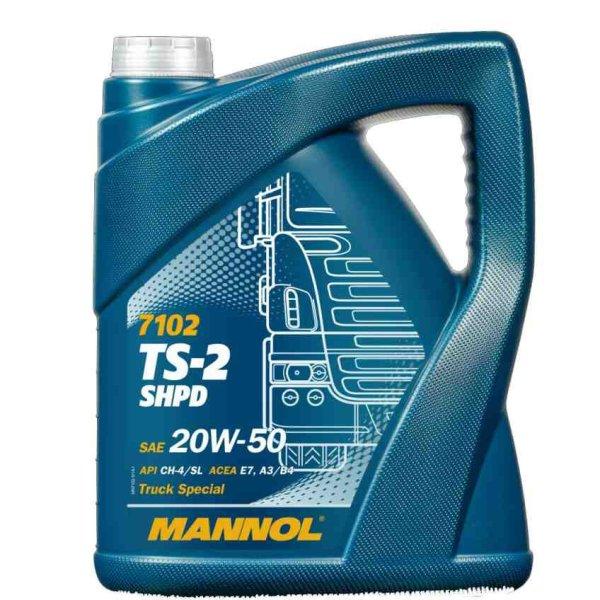 Mannol shpd ts-2 20w50 5l 7102 api ch-4/sl acea e7, a3/b4