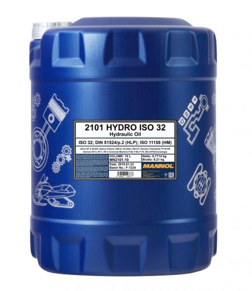 Mannol hydro iso 32 10l 2101 hidraulika olaj din51524 part2 hlp