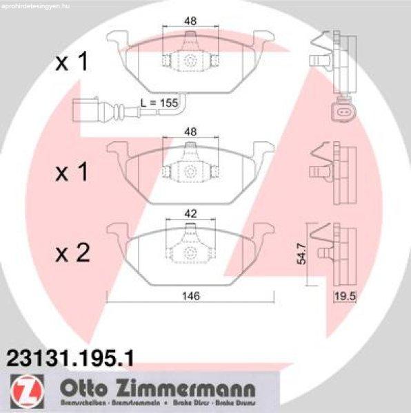 23131.195.1 zimmermann fékbetét készlet octavia iifékbetét *