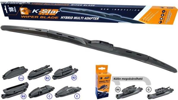 Hybrid k-star multi 17" 430mm 6db adapterrel ablaktörlölapát