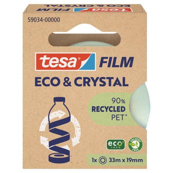 Ragasztószalag 19mmx33m irodai átlátszó újrahasznosított Tesa Eco &
Crystal