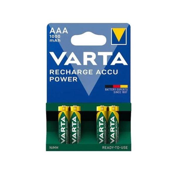 Elem tölthető akku AAA mikro 1000 mAH Power 4 db/csomag, Varta