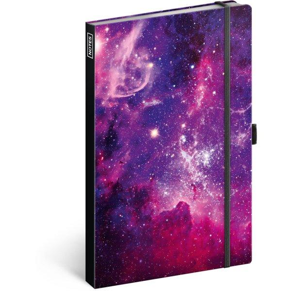 Keménytáblás notesz vonalas krémszínű lapokkal leszorító gumiszalaggal
Galaxy 130x210mm, Presco