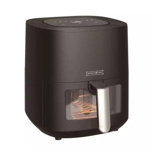 Royalty Line betekintőablakos forrólevegős sütő, air fryer, 6,5 literes,
1700w, fekete