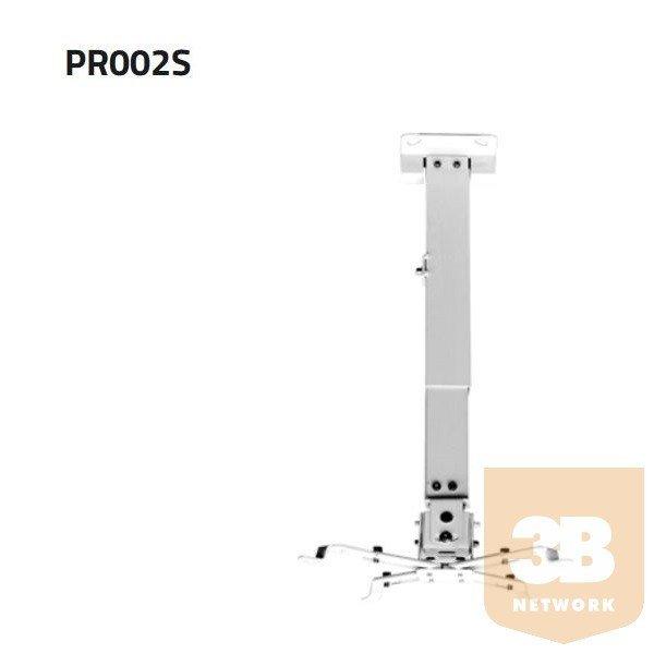 SUNNE (PRO02S) Projektor mennyezeti konzol dönthető, univerzális,
táv:430-650mm, max 20kg (ezüst)