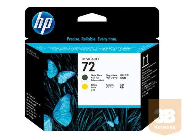 HP 72 original printhead C9384A matte black and yellow standard capacity 1-pack