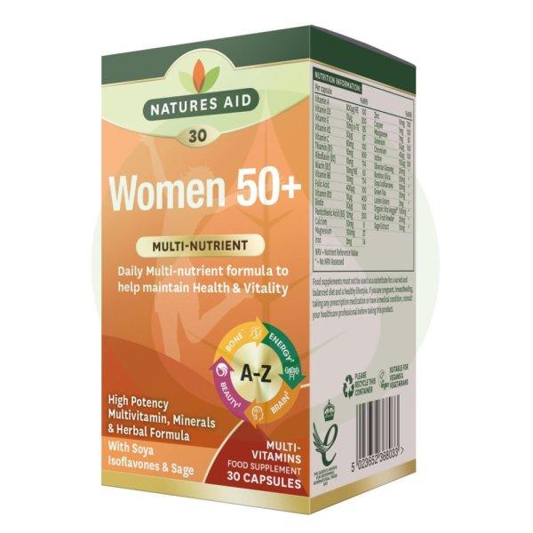 Multivitamin és Ásványi anyag formula 50év feletti nőknek - 30db - Natures
Aid