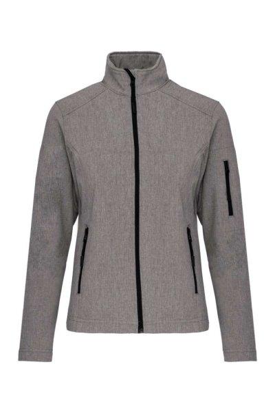 Női 3 rétegű softshell dzseki, Kariban KA400, Marl Grey-L