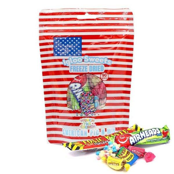 Igloo American Pic n Mix Freeze Dried Sweets fagyasztva szárított cukorka
válogatás 90g