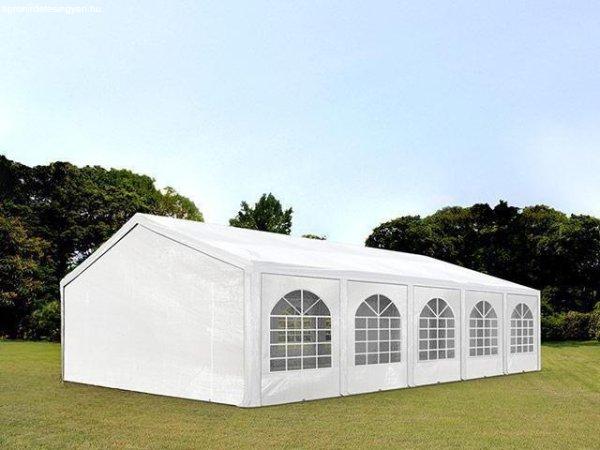 XXL Premium rendezvénysátor parti sátor 5x12 m, ponyva PE  fehér (60m2)